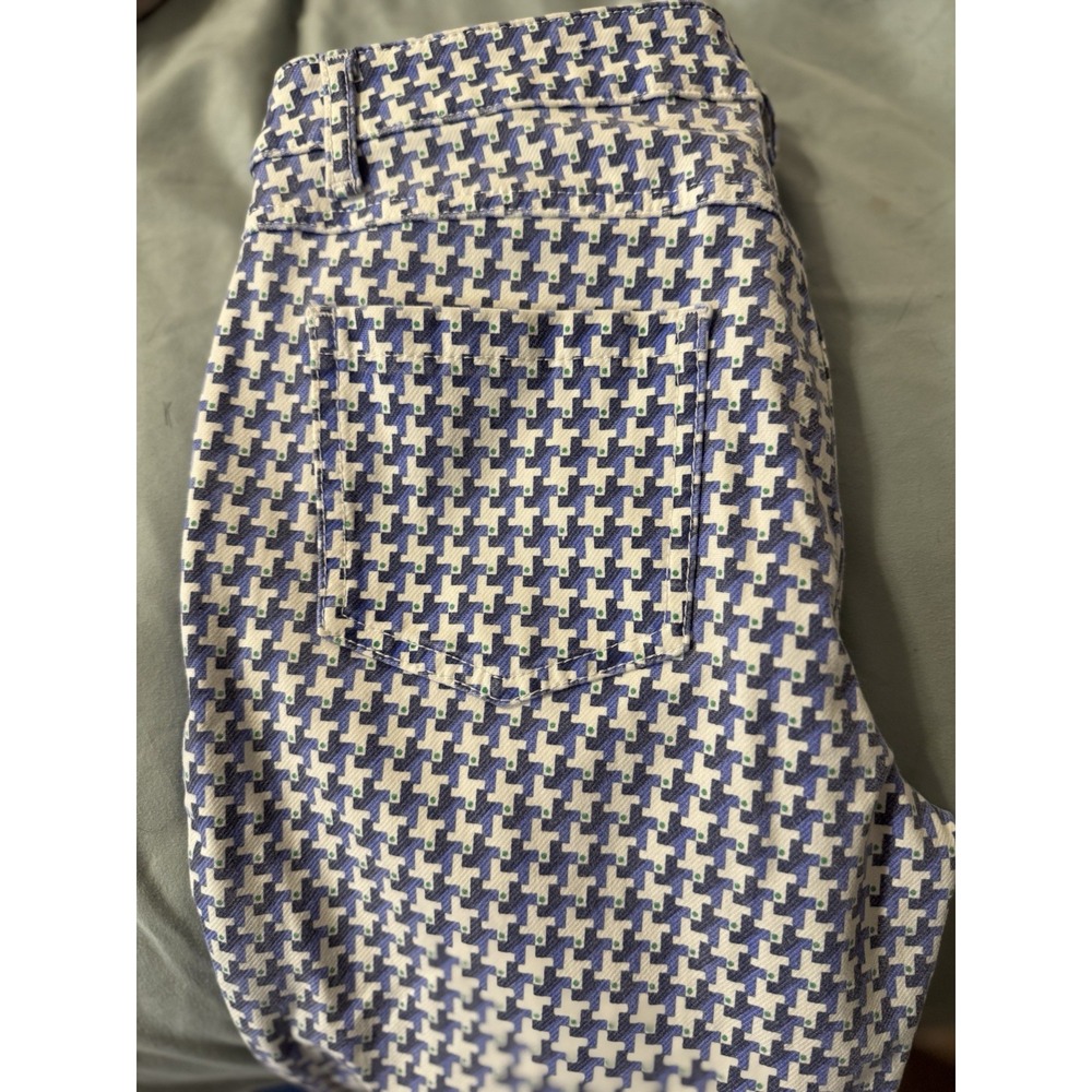 J. McLaughlin Women's Geometric Print Skinny Jeans Blue,‎ White & Black Size 0